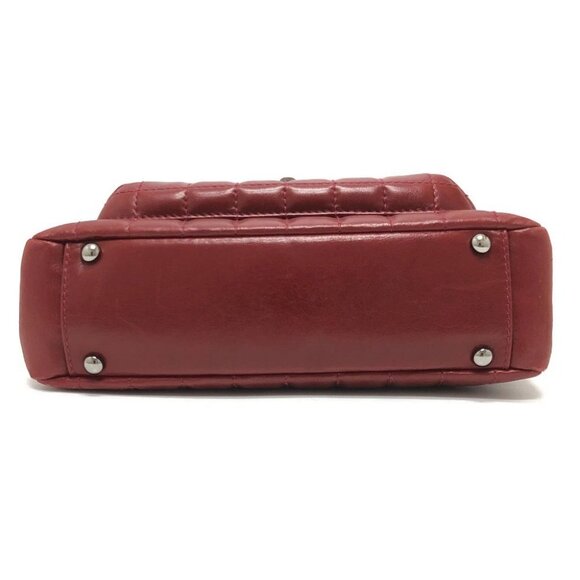 CHANEL Chocolate bar 2.55 Chain Shoulder Bag Tote Bag Lambskin Leather Red - Picture 6 of 13